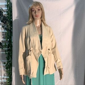 NWOT Harper Khaki Tan Open Face Cargo Jacket!